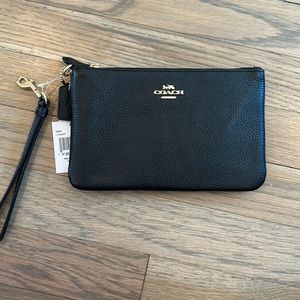 Black coach wristlet